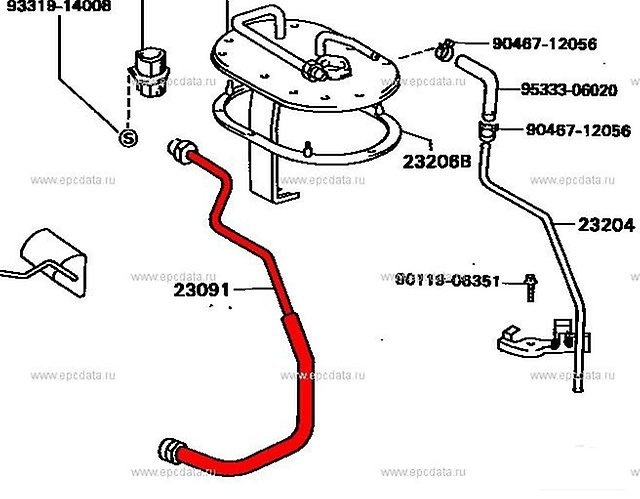 Шланг топливный TOYOTA CAMRY SV30 23091-74180 контрактная