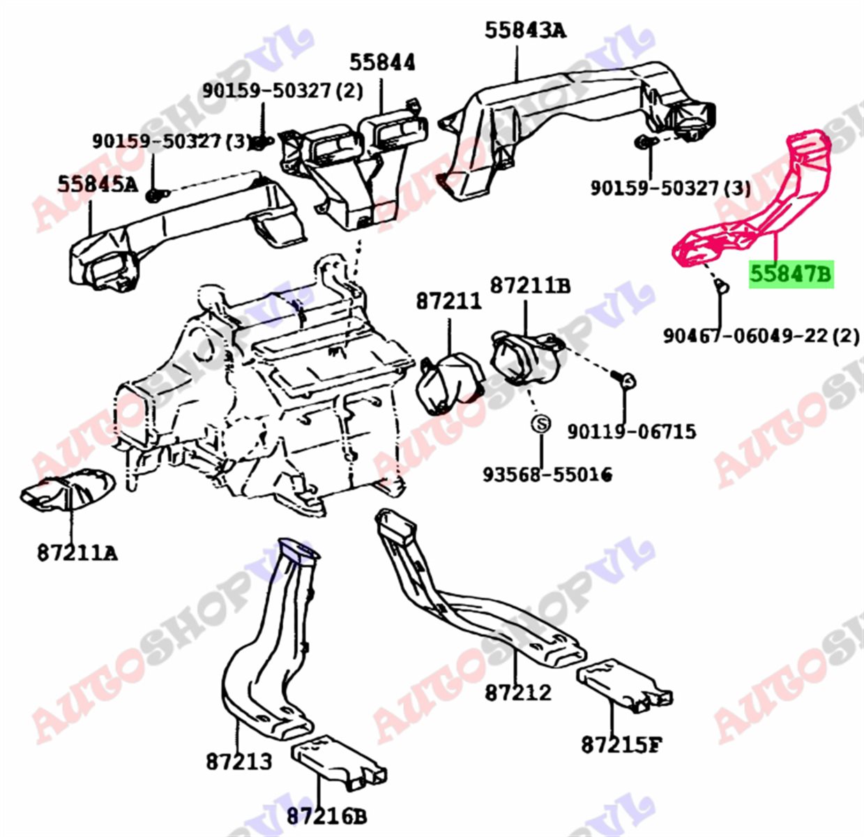 Воздуховод CROWN 08.2000 JZS171 1JZGE