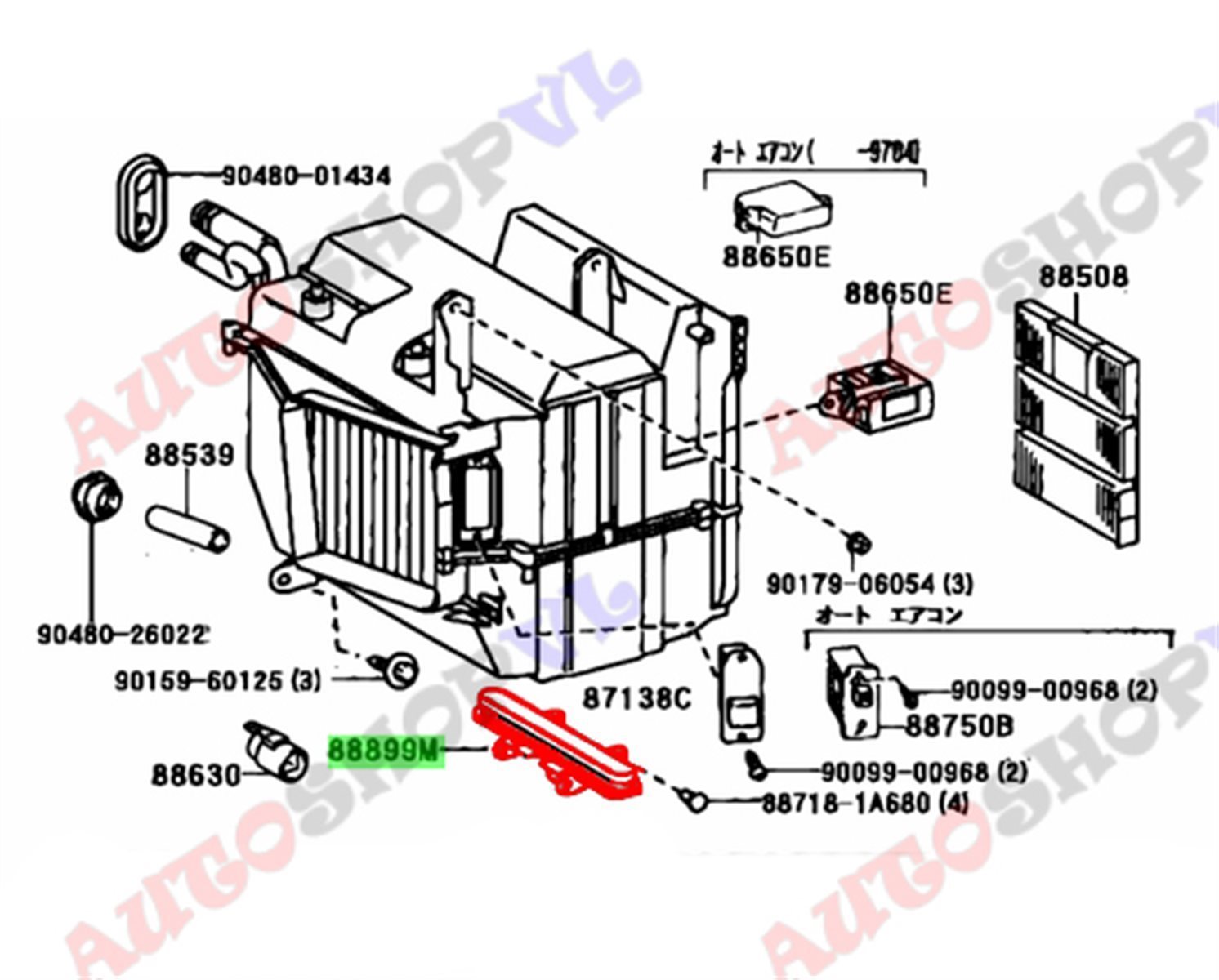 Крышка салонного фильтра TOYOTA COROLLA SPACIO AE111