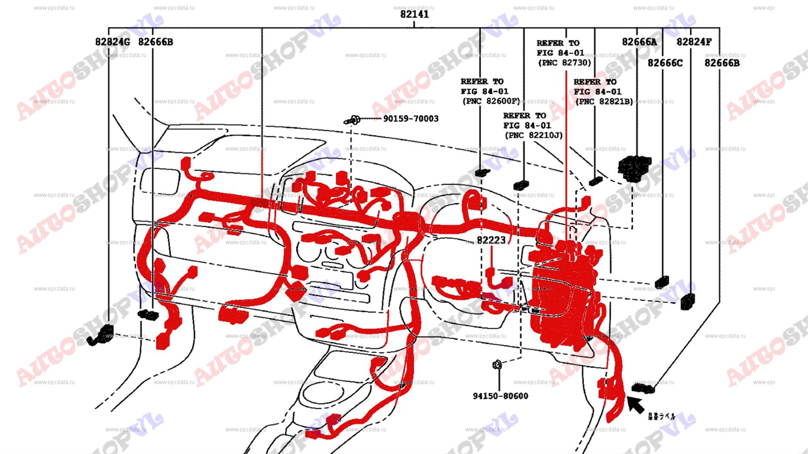 Проводка под торпеду TOYOTA PROBOX NCP58 1NZFE