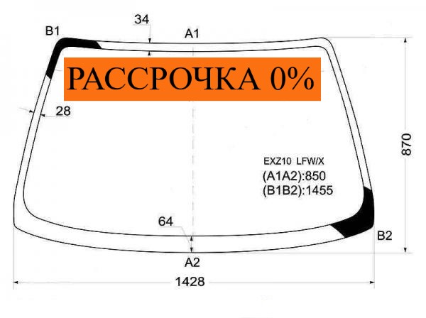 Стекло лобовое TOYOTA RAUM EXZ10 5E-FE 56111-46020 новая