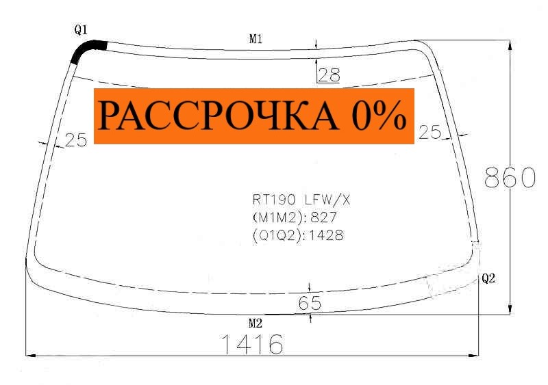 Стекло лобовое TOYOTA CORONA 1995 ST190 4S-FE 56111-2B121 контрактная