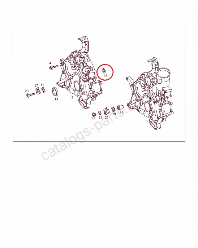 Уплотнительное кольцо переднее Mercedes-Benz M112