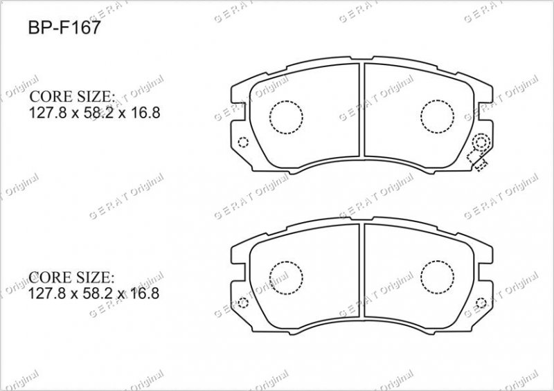 Тормозные колодки передние SUBARU Legacy 1993 - 2000 BG BPF167 новая