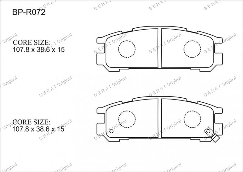 Тормозные колодки задние заднее SUBARU Impreza 1992 - 2000 GC BPR072 новая