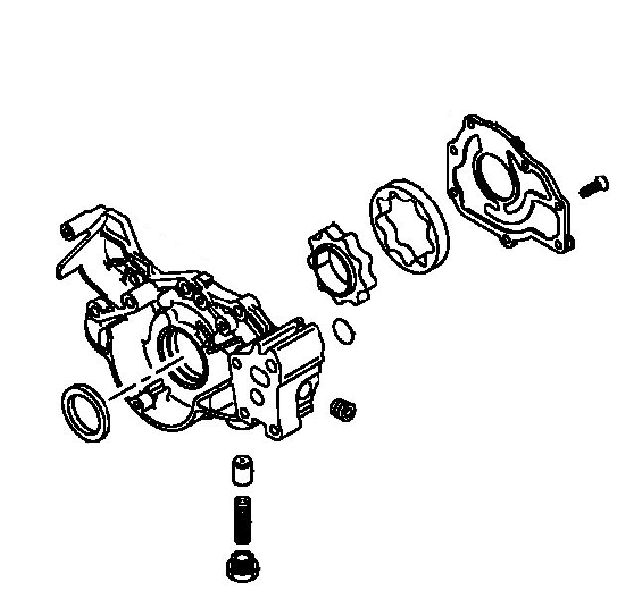 НАСОС МАСЛЯНЫЙ MITSUBISHI PAJERO SPORT 1 1998-2009 K97W 4D56 MD308625 Б/У