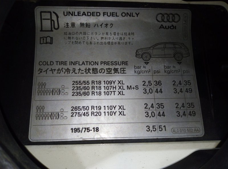 Лючок бензобака Q7 28.09.2006 4LB BAR