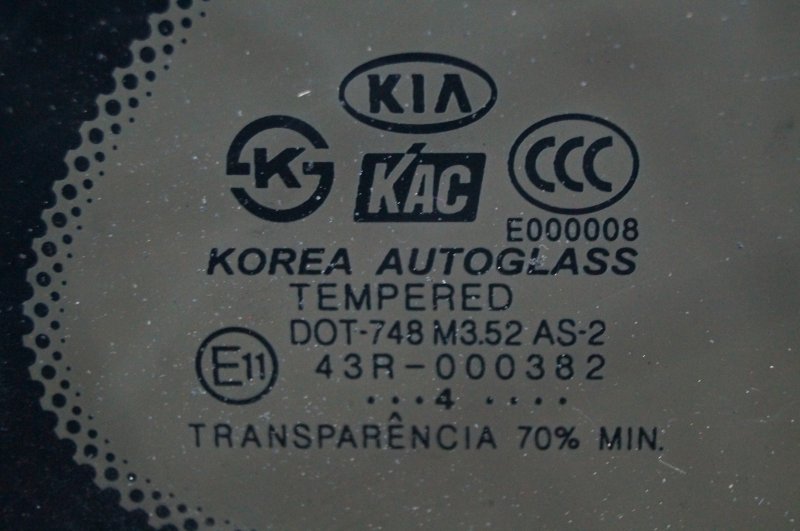 Стекло кузовное глухое заднее правое Kia RIO 1 DC 1.5 A5D