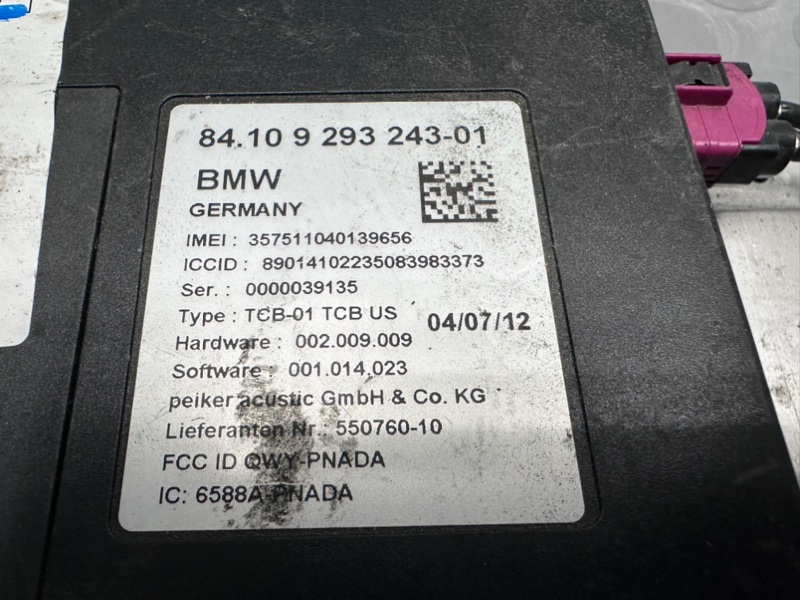 Блок телематик BMW 528iX F10 N20B20A