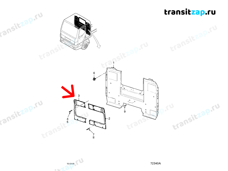 Обшивка кабины LF 45 2005