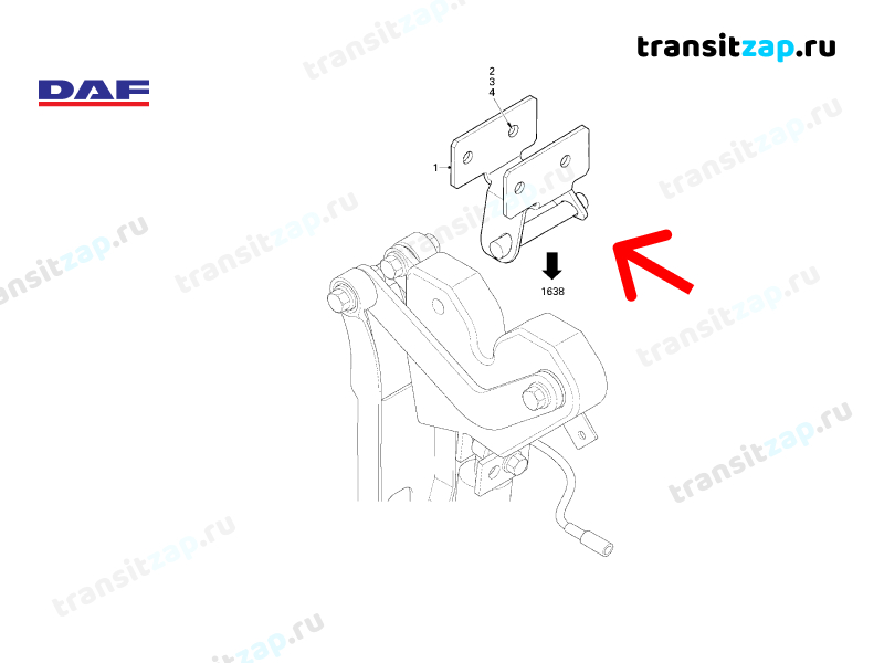 Кронштейн кабины LF 2006 (ДАФ ЛФ) Дизель