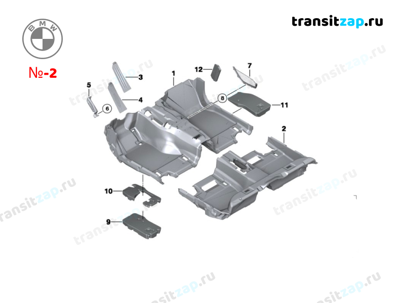 Покрытие напольное (ковролин) заднее 520d 2015 F10 Дизель