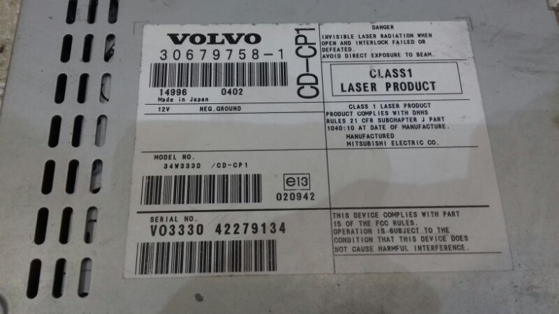 CD-changer VOLVO S40 MS68 2.5 TI