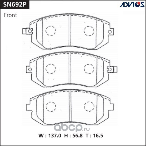 Колодки тормозные дисковые передние Forester SG5