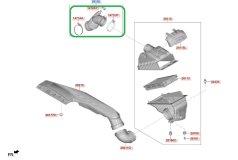 Патрубок воздушного фильтра Kia K5 2021 G4NA