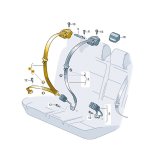 Ремень безопасности правый задний Volkswagen POLO 2019 CWV741440