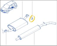 Подушка глушителя Renault Kaptur 2018 F4RE410C127012