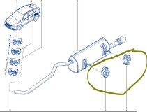 Подушка глушителя Renault Arkana JС 2022 H4ME440P025388