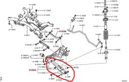 Рычаг подвески задний MITSUBISHI Outlander GF2W 2021 4B12 DB2762