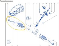 Наконечник рулевой правый Renault Kaptur REA 2021 H4ME 440P022314 Наконечник рулевой правый Renault Kaptur REA 2021 H4ME 440P022314