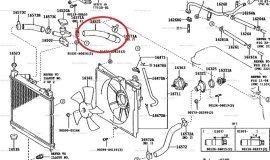 Патрубок радиатора TOYOTA FUNCARGO NCP21 2003 1NZ-FE Патрубок радиатора TOYOTA FUNCARGO NCP21 2003 1NZ-FE