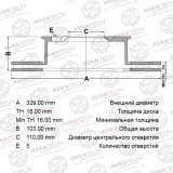 Диск тормозной TOYOTA LAND CRUISER 100 1998-2007
