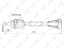 Привод правый передний Volkswagen POLO 2001-2008