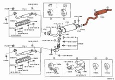 Глушитель Toyota LAND CRUISER 100 2002 2UZFE