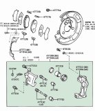 Суппорт тормозной Toyota LAND CRUISER 100 2002 2UZFE