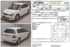 Зеркало боковое правое переднее Honda Stream RN3 2004