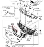 Накладка решетки радиатора правая передняя Mazda CX-5 2011-2015 Накладка решетки радиатора правая передняя Mazda CX-5 2011-2015