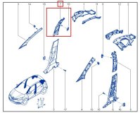 Обшивка стойки правая RENAULT KAPTUR джип/suv 5 дв 2019 F4RE410