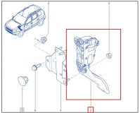 Педаль газа RENAULT Duster джип/suv 5 дв 2015 h4md430