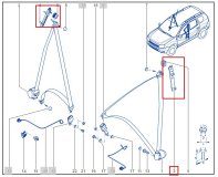 Механизм регулировки подъема ремня RENAULT Duster джип/suv 5 дв 2015 h4md430