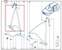 Ремень безопасности правый передний RENAULT Duster джип/suv 5 дв 2015 h4md430
