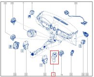 Переключатель регулировки зеркал RENAULT Duster джип/suv 5 дв 2015 h4md430