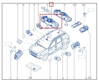 Плафон подсветки салона RENAULT Duster джип/suv 5 дв 2015 h4md430