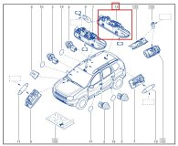 Плафон подсветки салона RENAULT Duster джип/suv 5 дв 2015 h4md430