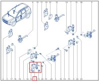 Петля двери левая передняя RENAULT Duster джип/suv 5 дв 2015 h4md430