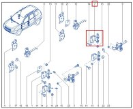 Петля двери левая задняя RENAULT Duster джип/suv 5 дв 2015 h4md430