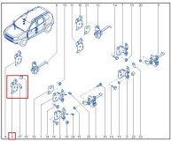 Петля двери правая передняя RENAULT Duster джип/suv 5 дв 2015 h4md430