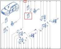 Петля двери правая задняя RENAULT Duster джип/suv 5 дв 2015 h4md430
