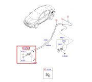 Ручка открывания бензобака Hyundai Solaris седан 2012 G4FA