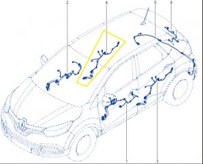 Проводка двери задняя правая Renault Kaptur H5Ht