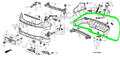 Бампер задний Honda CR-V