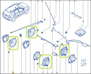 Динамик Renault Duster F4RE410