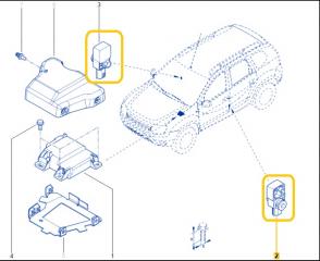 Датчик удара Renault Duster F4RE410