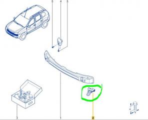 Крюк буксировочный Renault Duster F4RE410