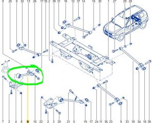 Тяга продольная правая Renault Duster F4RE410