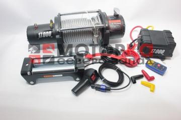 Лебедка электрическая 12v electric winch grizzly 17000lbs / 7727 кг